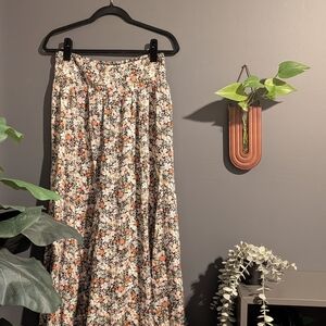 Natural Life - Floral Women's Wide Leg Pants - M